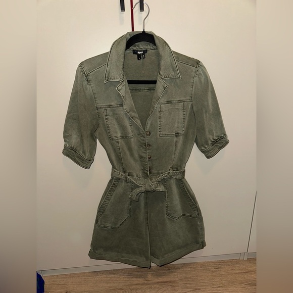 PAIGE MAYSLIE Romper - Vintage Ivy Green Size 4 - Picture 3 of 9